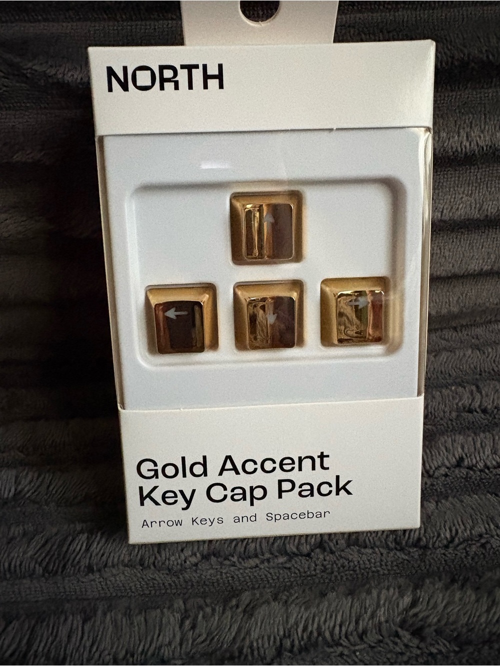 Gold Accent Keycap Set - Shiny Gold Arrow Keys & Spacebar